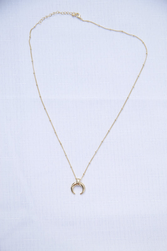 Crescent Horn Necklace - Gold