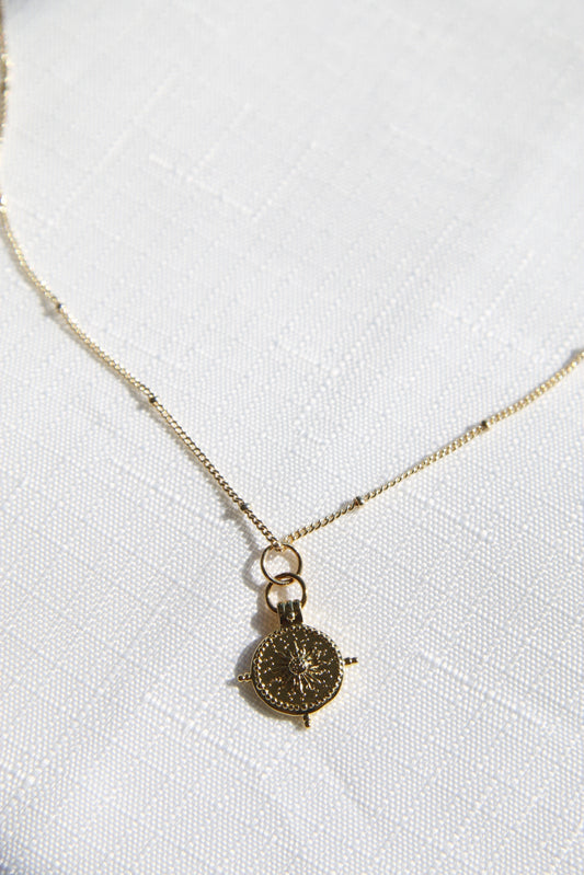 Compass Necklace - Gold